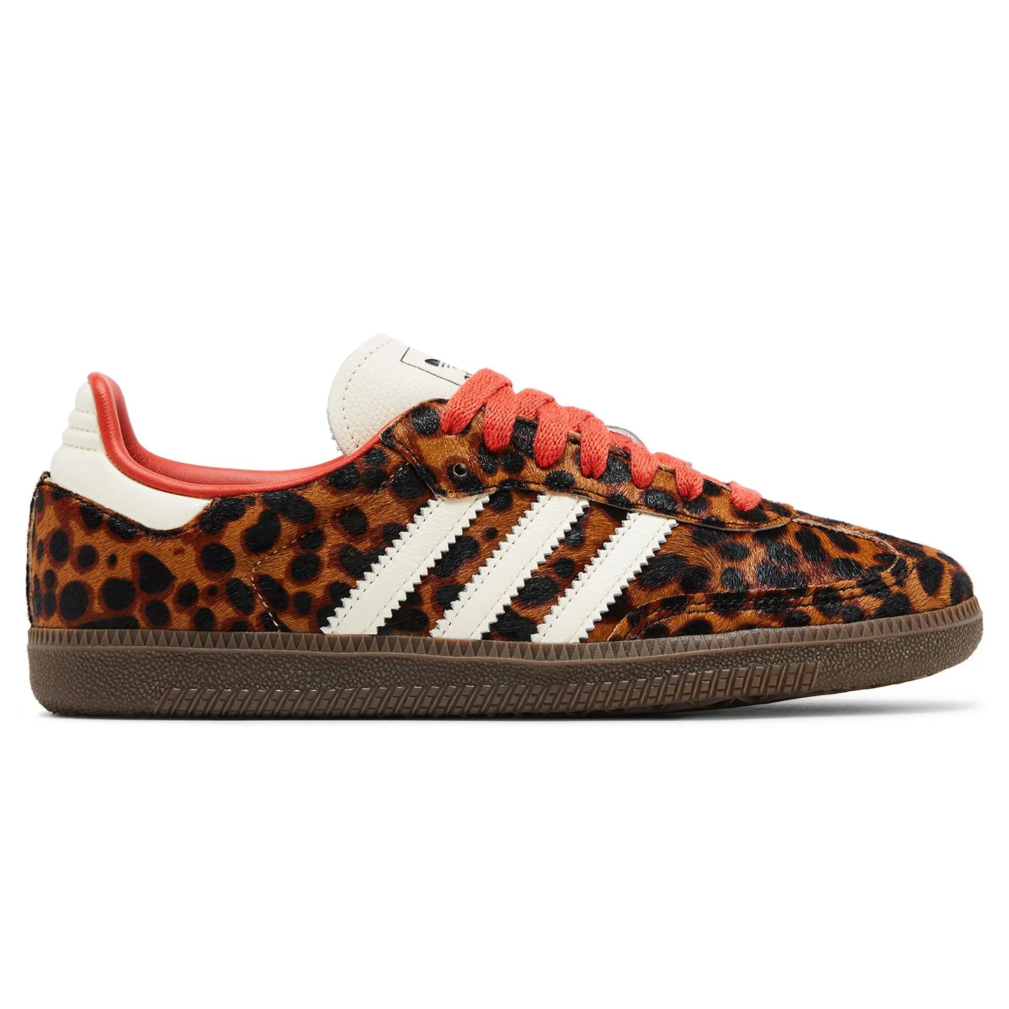 Side view of Adidas Samba OG Preloved Red Leopard (W) JI2734